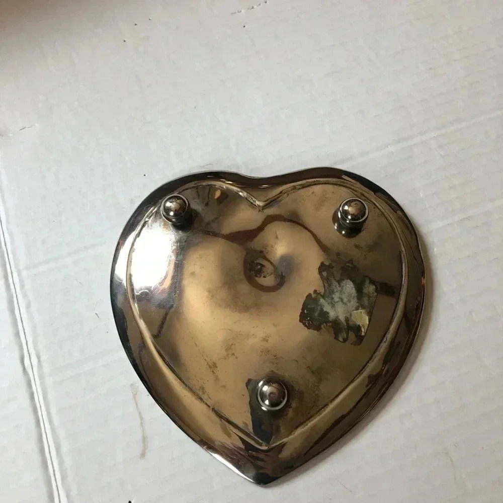 Vintage  Ornate Silver Trinket Dish - Picture 3 of 11